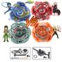 Imagem de Kit 4 Beyblade Burst Valt Rantaro Ken Shu + 6 Lançadores + Arena + Maleta