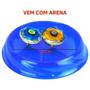 Imagem de Kit 4 Beyblade Lançador Brinquedo Pião Led Arena Metal Luz