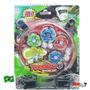 Imagem de Kit 4 Beyblade Metal 5d + 2 Puxadores Tornado 2 Com Led + Arena