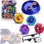 Imagem de Kit 4 Beyblade Metal Com Led + 2 Lançadores Arena De Batalha