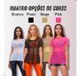 Imagem de Kit 4 Blusa Tule Feminina Academia Transparente Lisa Treino Fitness