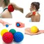 Imagem de Kit 4 Bolas Massagem Bolas Exercitadoras Cravo e Lisa, Esfera Fisioterapica Grip Ball Fisioball, Bolinha Fisioterapia Maos Pés Pernas Corpo