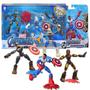 Imagem de Kit 4 Bonecos Avengers Vingadores Marvel Bend and Flex Hasbro