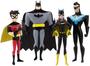 Imagem de Kit 4 Bonecos Batman Robin Batgirl Asa Noturna DC Batman NJ Croce