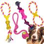 Imagem de Kit 4 brinquedos para cachorro Mordedor puxador Bola Corda