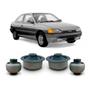 Imagem de Kit 4 Bucha Borracha Maior Menor Bandeja Balança Leque Dianteira Suspensão Dianteira Ford Escort 1993 1994 1995 1996 