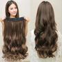 Imagem de kit 4 Cabelo ondulado peruca Longa Aplique com Tic Tac Sintético