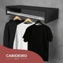 Imagem de Kit 4 Cabideiro Arara Prateleira De Roupas Branca Closet 60 Cm