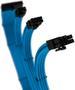 Imagem de Kit 4 Cabos Sleeved Azul Extensor Fonte Rise Mode