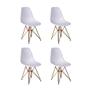 Imagem de kit 4 Cadeira Charles Eames Ferro Cobre Assento Branco