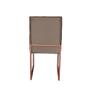 Imagem de Kit 4 Cadeira de Jantar Escritorio Industrial Malta Capitonê Ferro Bronze Suede Cappuccino - Móveis Mafer