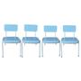 Imagem de Kit 4 Cadeira Infantil Colorida Escola Formica Azul