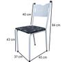 Imagem de Kit 4 Cadeira para Cozinha MC Estrutura Branca com Assento Floral
