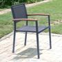 Imagem de Kit 4 Cadeiras Área Externa com Tela Mesh Mangue de Alumínio Grafite G56 - Gran Belo
