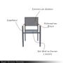 Imagem de Kit 4 Cadeiras Área Externa com Tela Mesh Mangue de Alumínio Grafite G56 - Gran Belo