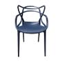 Imagem de Kit 4 Cadeiras Aviv Azul Marinho Polipropileno Fratini