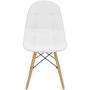 Imagem de Kit 4 Cadeiras Charles Eames Botonê Eiffel Estofada - Branca
