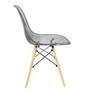 Imagem de Kit 4 Cadeiras Charles Eames Cristal Eiffel Wood Designer Cinza