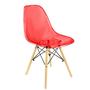 Imagem de Kit 4 Cadeiras Charles Eames Cristal Eiffel Wood Designer Vermelho