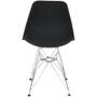 Imagem de Kit 4 Cadeiras Charles Eames Eiffel Base Metal Cromado Preta