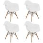 Imagem de Kit 4 Cadeiras Charles Eames Eiffel Com Braço - Branca