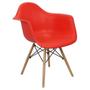 Imagem de Kit 4 Cadeiras Charles Eames Eiffel Com Braço - Vermelha