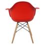 Imagem de Kit 4 Cadeiras Charles Eames Eiffel Com Braço - Vermelha