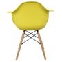 Imagem de Kit 4 Cadeiras Charles Eames Eiffel Design Wood Com Braços