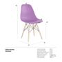 Imagem de Kit 4 Cadeiras Charles Eames Eiffel Dsw Com Pés De Madeira Clara Roxo