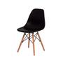 Imagem de Kit 4 Cadeiras Charles Eames Eiffel Preta Base MADEIRA Sala Cozinha Jantar
