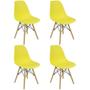 Imagem de Kit 4 Cadeiras Charles Eames Eiffel Wood Design - Amarelo