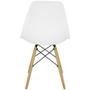 Imagem de Kit 4 Cadeiras Charles Eames Eiffel Wood Design - Branca