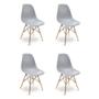 Imagem de Kit 4 Cadeiras Charles Eames Eiffel Wood Design Jantar Cinza