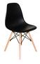 Imagem de Kit 4 Cadeiras Charles Eames Eiffel Wood Design Jantar Preta