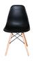 Imagem de Kit 4 Cadeiras Charles Eames Eiffel Wood Design Jantar Preta