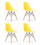 Imagem de Kit 4 Cadeiras Charles Eames Wood Design Eiffel Colorida