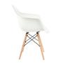 Imagem de Kit 4 Cadeiras Com Braço Charles Eames Pé Palito Branco 