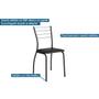 Imagem de Kit 4 Cadeiras de Cozinha 1700  Un Cromado/Conhaque - Carraro