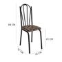 Imagem de Kit 4 Cadeiras de Cozinha Alabama Estampado Mosaico Palha Pés de Ferro Preto  - Pallazio