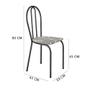 Imagem de Kit 4 Cadeiras de Cozinha Texas Estampado Iguatemi Branco Pés de Ferro Cromo Preto - Pallazio