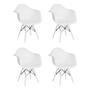 Imagem de Kit 4 Cadeiras de Jantar Eames Eiffel Braço Branca Color
