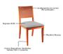 Imagem de Kit 4 Cadeiras de Jantar Estofada Cinza em Veludo Arsa