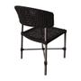 Imagem de Kit 4 Cadeiras de Jantar Hortz em Alumínio Rami Corda Naútica Preta 