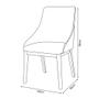 Imagem de Kit 4 Cadeiras de Jantar Luxo Estofada Elisa Anatômica Veludo Bege Base Madeira Maciça Imbuia