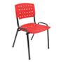 Imagem de Kit 4 Cadeiras de Plástico Polipropileno LG flex Reforçada Empilhável Vermelha