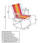 Imagem de Kit 4 Cadeiras De Praia Alta Alumínio Sortidas 110kg Mor