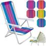Imagem de Kit 4 Cadeiras de Praia em Aluminio 8 Posicoes Mor Cores Mistas