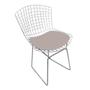 Imagem de Kit 4 Cadeiras Design Bertoia Cromada com Assento Sintético Bege
