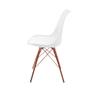 Imagem de Kit 4 Cadeiras Design Leda Eames Estofada Branca Tower Cobre