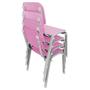 Imagem de Kit 4 cadeiras escolar infantil  lg flex empilhavel t2